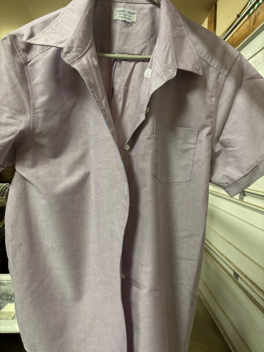 Cabin Creek Lavender Short-Sleeve Button-Down Shirt